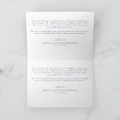 Wildflower Elegant Boho Dusty Blue Wedding Bedankkaart (Binnen)