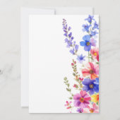 Wildflower Elegant Boho Rustic Garden Wedding Save The Date (Achterkant)