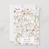 Wildflower Elegant Boho Save the Date Minimalist (Achterkant)