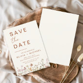 Wildflower Elegant Boho Save the Date Minimalist