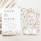 Wildflower Elegant Boho Save the Date Minimalist