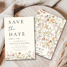 Wildflower Elegant Boho Save the Date Minimalist