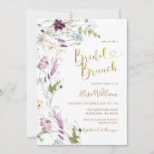 Wildflower Elegant Bridal Brunch Kaart (Voorkant)