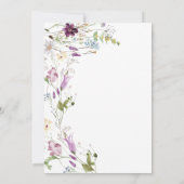 Wildflower Elegant Bridal Brunch Kaart (Achterkant)