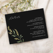 Wildflower Elegant Bruiloft Details Behuizing Kaar Informatiekaartje