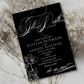 Wildflower Elegant Gothic Wedding Kaart