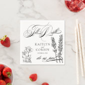 Wildflower Elegant Gothic Wedding Napkins Servet (Insitu)