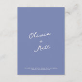 Wildflower Elegant Handwritten Wedding Details  Informatiekaartje (Achterkant)