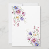 Wildflower Elegant Modern Floral Vrijgezellenfeest Kaart (Achterkant)