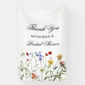 Wildflower Elegant Thank you Bridal Shower Spandoek (Verticaal)