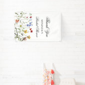 Wildflower Elegant Thank you Bridal Shower Spandoek (Insitu)