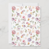 Wildflower elegant vrijgezellenfeest kaart (Achterkant)