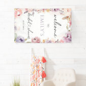 Wildflower elegant vrijgezellenfeest spandoek (Insitu)