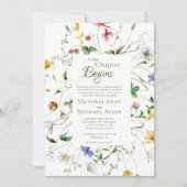 Wildflower Elegant Wedding Kaart (Voorkant)