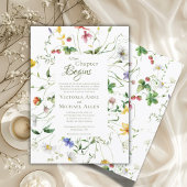 Wildflower Elegant Wedding Kaart