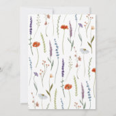 Wildflower Elegant Wedding Kaart (Achterkant)