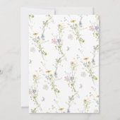 Wildflower Elegante Moderne Bruidsmeisjes Luncheon Kaart (Achterkant)