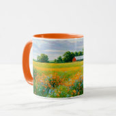 Wildflower en Barn Art Mok Cup (Voorkant links)