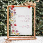 Wildflower en Butterflies Bedankt voor je komst Reclamebord Met Voetstuk