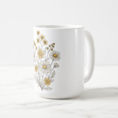  Wildflower en Daisy Floral Mok Retro (Voorkant rechts)