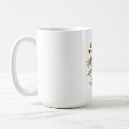  Wildflower en Daisy Floral Mok Retro (Links)