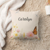 Wildflower en Dragonfly Baby Girl Nursery Kussen (Deken)