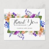 Wildflower en Foto Bruidsfeest Dank Je Briefkaart (Voorkant)