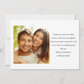 Wildflower en Foto Bruidsmeisjesfeest Plat Bedankkaart (Achterkant)