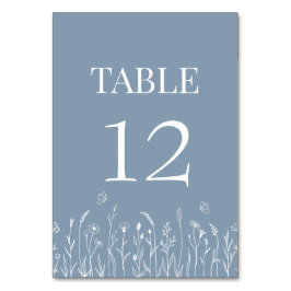 Wildflower en Vlinders Tafelnummer Kaart