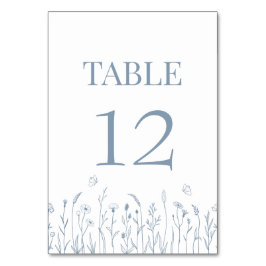 Wildflower en Vlinders Tafelnummer Kaart