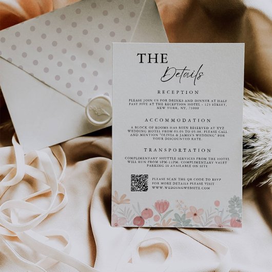 Wildflower Enclosure Kaart-de Details Sjabloon Kaart