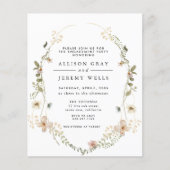 Wildflower Engagement Party Invitation Flyer (Voorkant)
