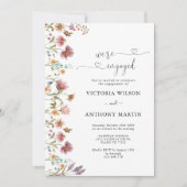 Wildflower Engagement Party Uitnodiging (Voorkant)