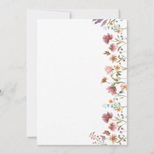 Wildflower Engagement Party Uitnodiging (Achterkant)