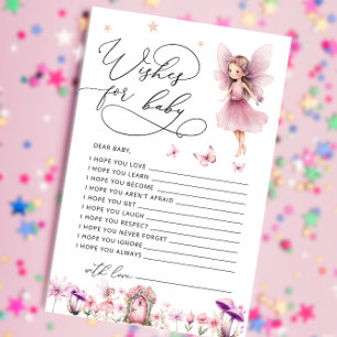Wildflower Fairy Baby shower Wensen voor Baby Kaar