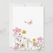 Wildflower Fairy First 1st Birthday Invitation Kaart (Achterkant)