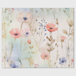 Wildflower Fairy Floral Wrapping Paper Cadeaupapier