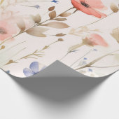 Wildflower Fairy Floral Wrapping Paper Cadeaupapier (Hoek)