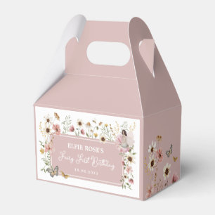 Wildflower Fairy gedempte Blush Garden Tea Party Bedankdoosjes