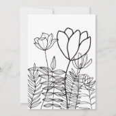 Wildflower Fairy Thema Baby shower Uitnodiging (Achterkant)