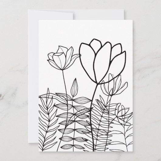 Wildflower Fairy Thema Baby shower Uitnodiging (Achterkant)