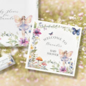 Wildflower Fairy tuin vlinder baby meisje douche Servet