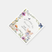 Wildflower Fairy tuin vlinder baby meisje douche Servet (Hoek)