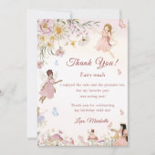 Wildflower Fairy Verjaardag Foto Dank je Kaart (Voorkant)