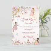 Wildflower Fairy Verjaardag Foto Dank je Kaart (Staand voorkant)