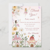 Wildflower Fairy Verjaardag Foto Dank je Kaart (Voorkant)