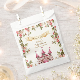 Wildflower Fairytale Castle Baby Shower Thank You Bedankzakje