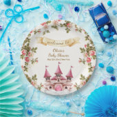 Wildflower Fairytale Castle Baby Shower Welcome  Papieren Bordje (Feest)