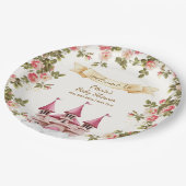 Wildflower Fairytale Castle Baby Shower Welcome  Papieren Bordje (Gekanteld)