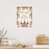 Wildflower Fairytale Castle Baby Shower Welcome Poster (Keuken)